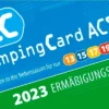 ACSI Campingführer Europa 2023 Inkl. CampingCard Ermäßigungskarte Deutsche Ausgabe